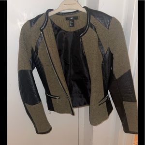 Green h&m Moto jacket